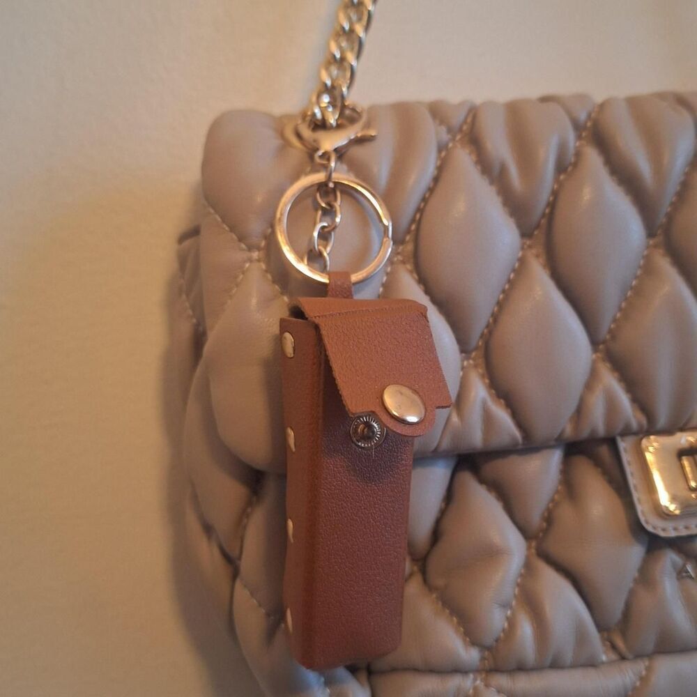 Lipstick Chapstick Brown Clip-on Holder